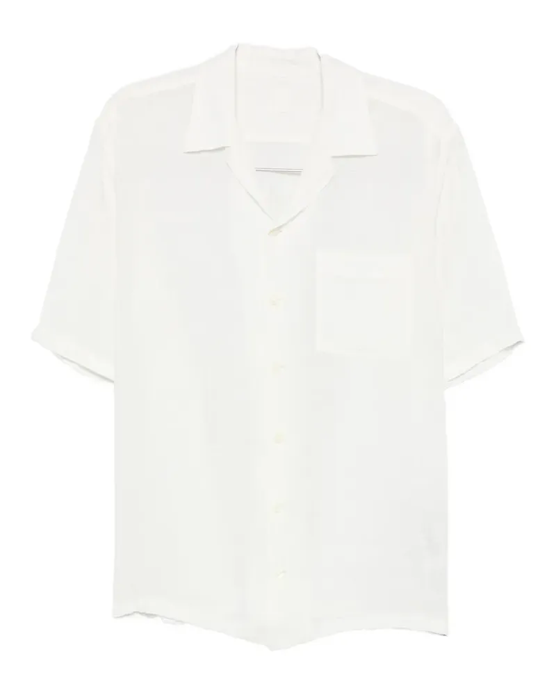 120% Lino short-sleeve camp-collar shirt - Weiß Weiß