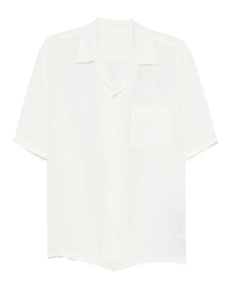 120% Lino short-sleeve camp-collar shirt - Weiß Weiß