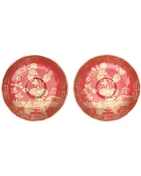 Ginori 1735 Set aus zwei Rubrum Tellern Rot