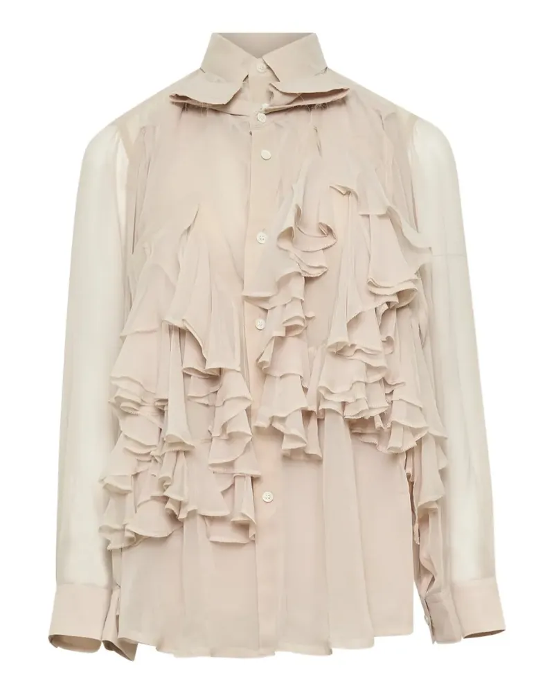 Comme des Garçons ruffled blouse - Nude Nude