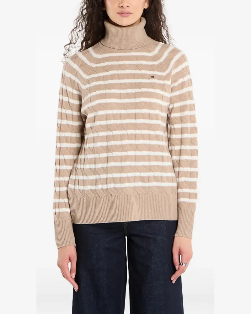 Tommy Hilfiger cable-knit striped sweater - Nude Nude