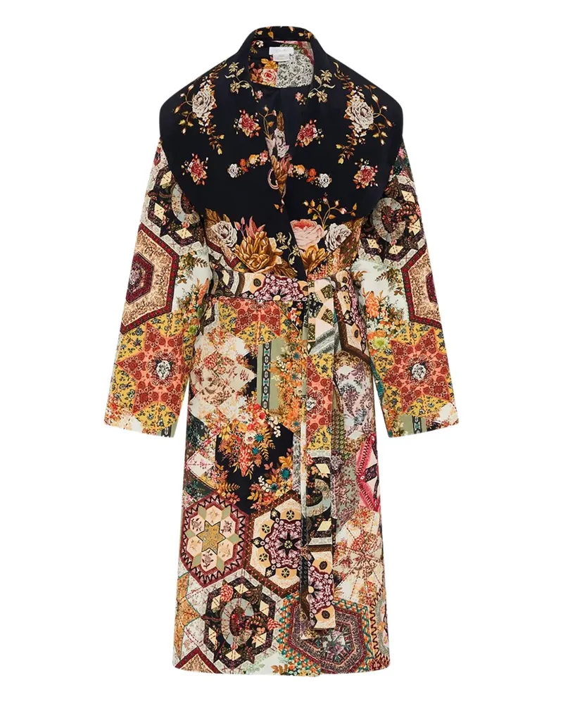 Camilla Stitched In Time belted coat - Schwarz Schwarz