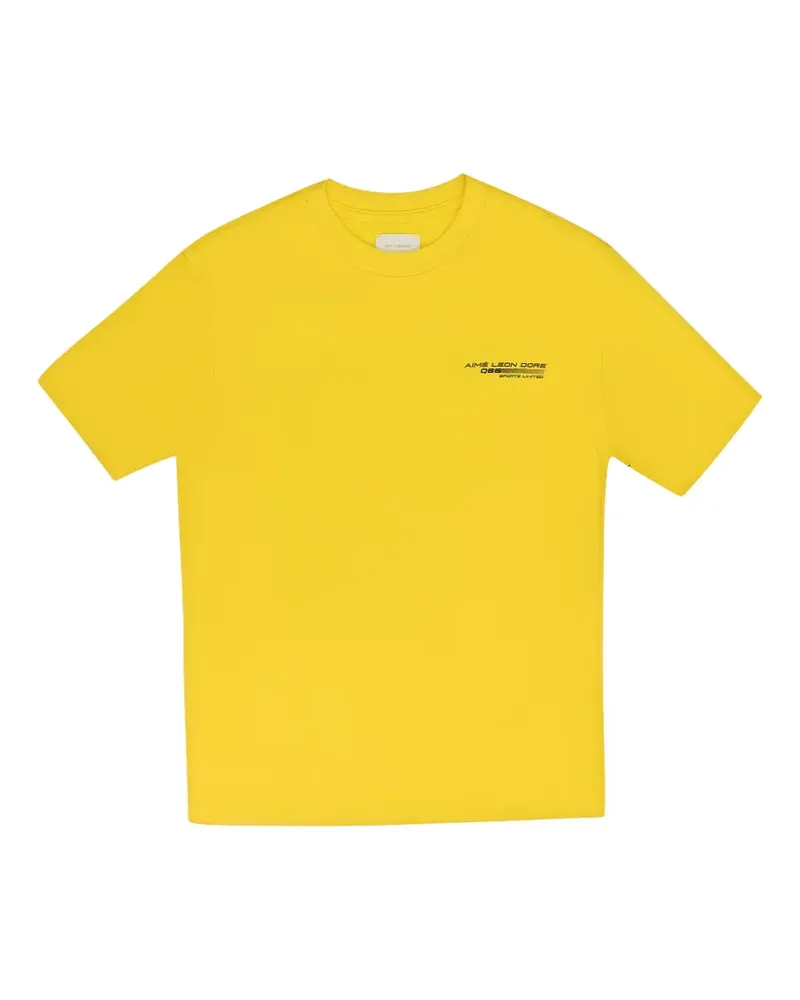 Aimé Leon Dore Q86 T-Shirt mit Auto-Print - Gelb Gelb
