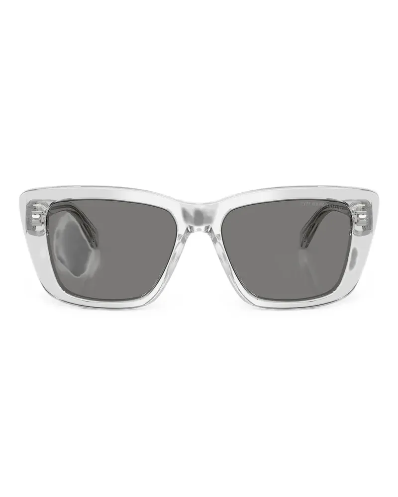 Emporio Armani Sonnenbrille mit eckigem Gestell - Weiß Weiß