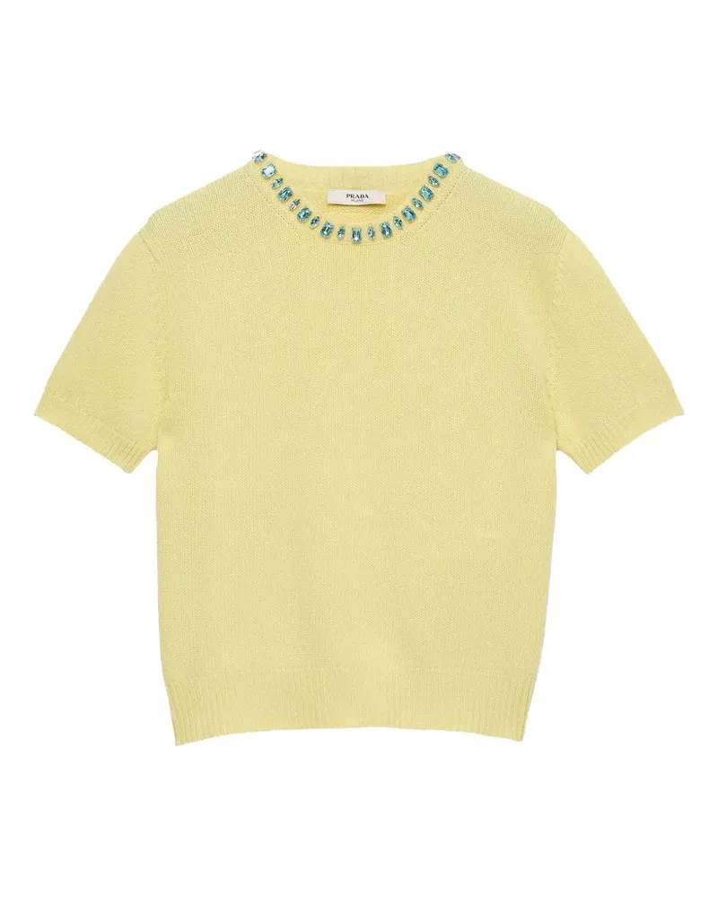 Prada Pullover aus Wolle und Kaschmir - Gelb Gelb