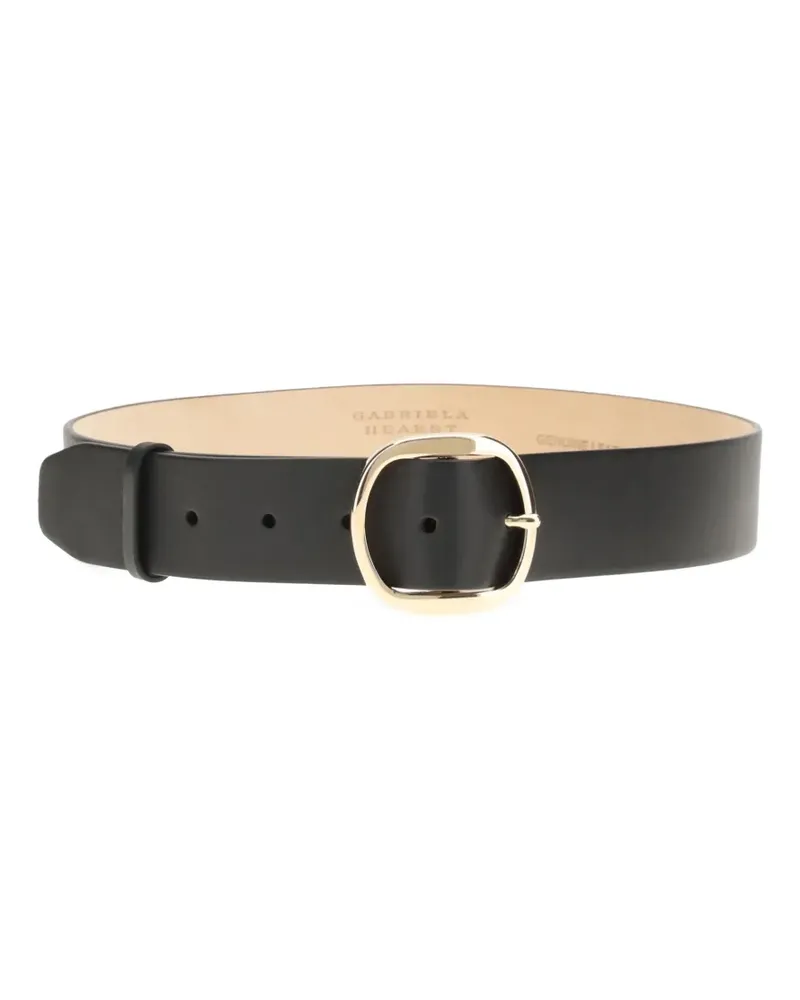 Gabriela Hearst Elster oval-buckle leather belt - Schwarz Schwarz