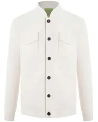 Shanghai Tang Five-Button shirt jacket Weiß