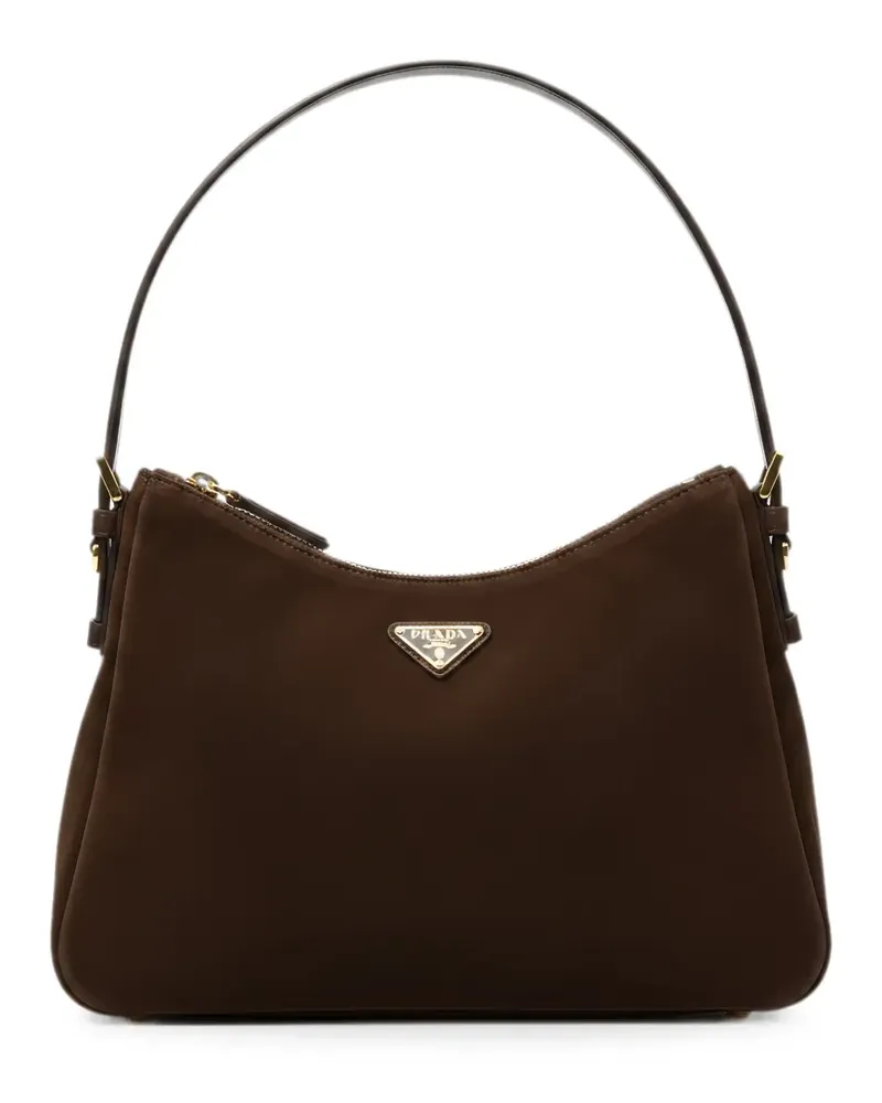 Prada logo-plaque shoulder bag - Braun Braun