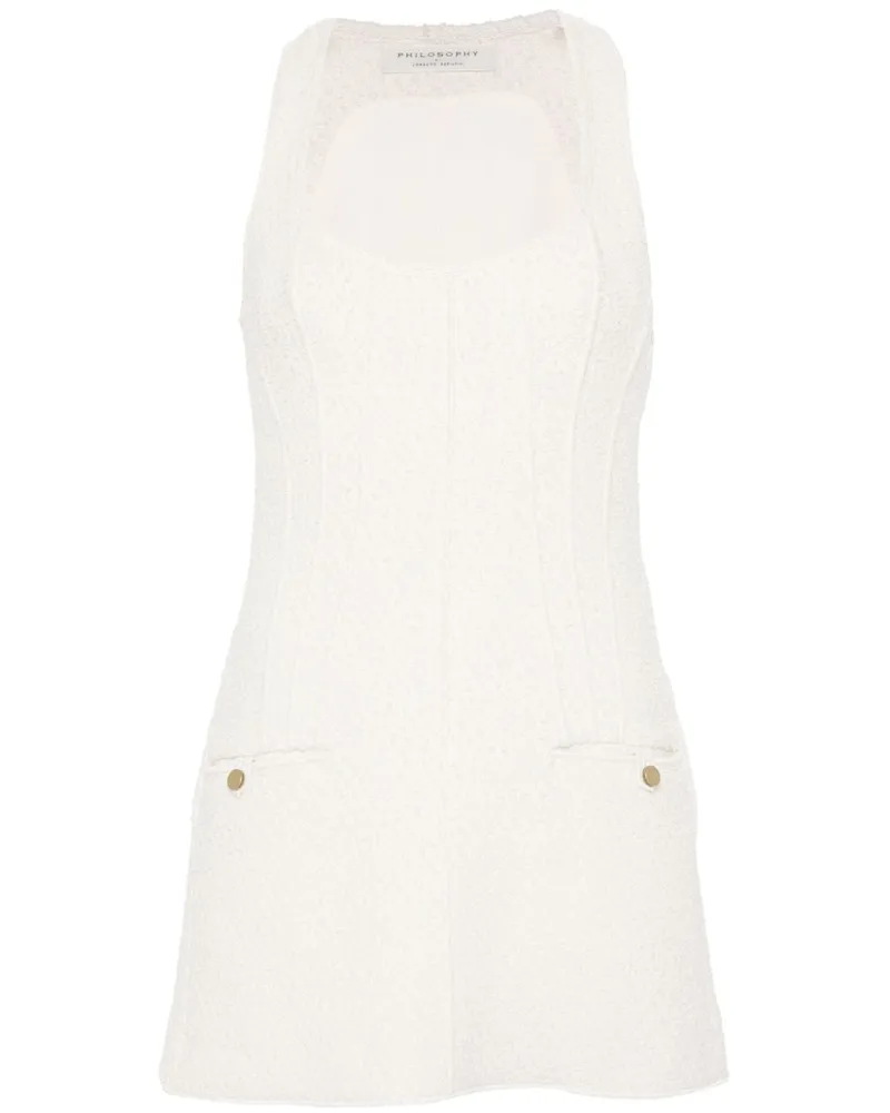 Philosophy Di Lorenzo Serafini Minikleid aus Bouclé - Nude Nude