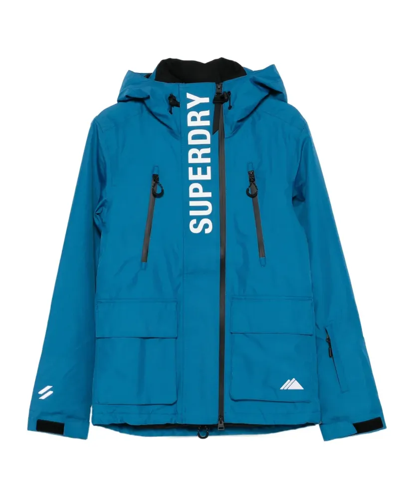 Superdry. zip-up hooded jacket - Blau Blau