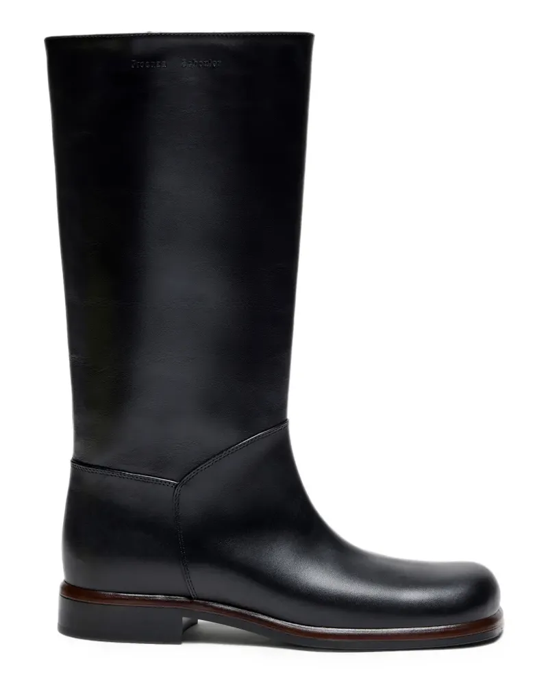 Proenza Schouler Esme Stiefel aus glänzendem Kalbsleder - Schwarz Schwarz