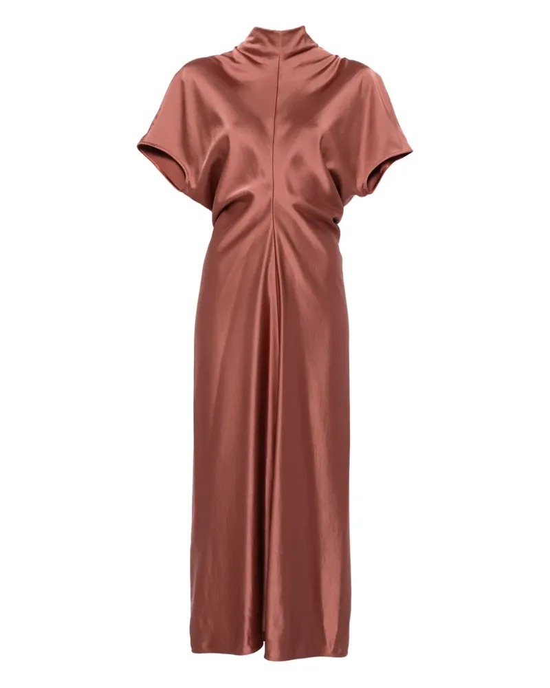 Federica Tosi Midikleid mit Stehkragen - Orange Orange