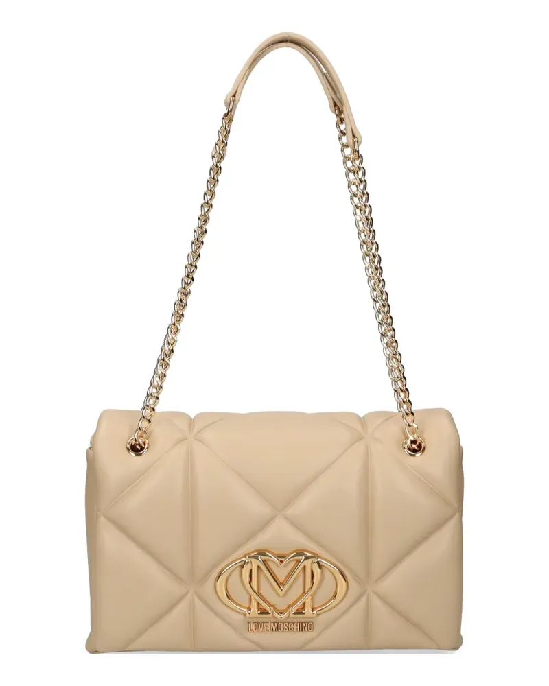 Moschino quilted chain-strap shoulder bag - Nude Nude