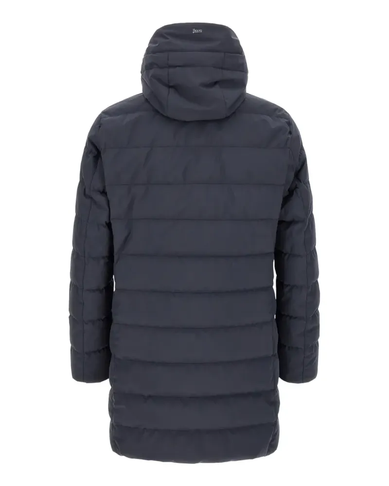 Herno Piumino Medio' quilted hooded down coat - Blau Blau