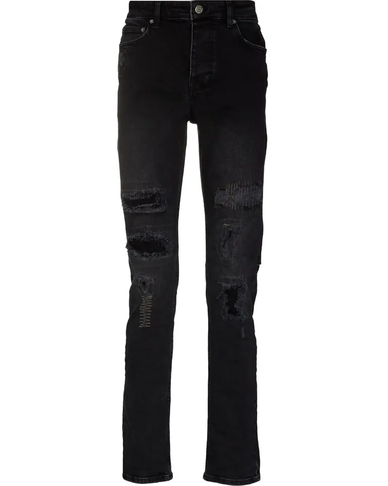 ksubi Gerade Ether Skinny-Jeans - Schwarz Schwarz