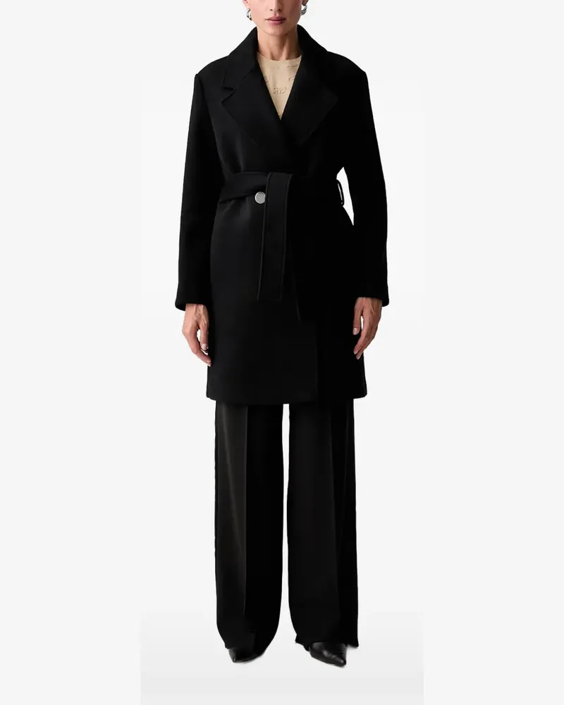 Armani Exchange Mantel mit fallendem Revers - Schwarz Schwarz