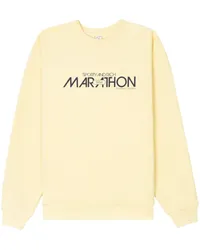 SPORTY & RICH Sweatshirt mit Marathon-Logo Gelb