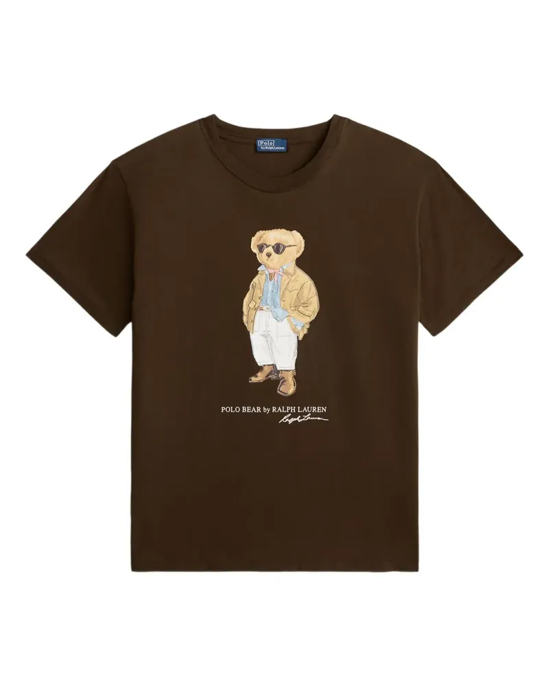 Ralph Lauren T-Shirt mit Teddy-Motiv - Braun Braun