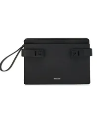 Ferragamo Clutch mit Gancini-Schnalle Schwarz