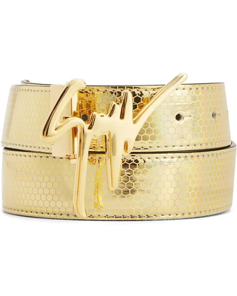 Giuseppe Zanotti Gürtel im Metallic-Look - Gold Gold