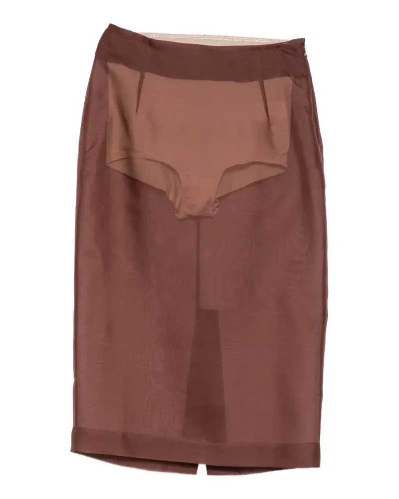 Patrizia Pepe Midirock aus Organza - Braun Braun