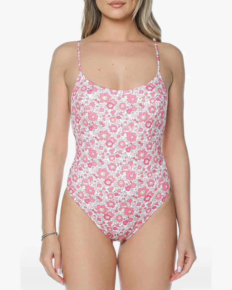 MC2 Saint Barth Cecille floral-print swimsuit - Weiß Weiß