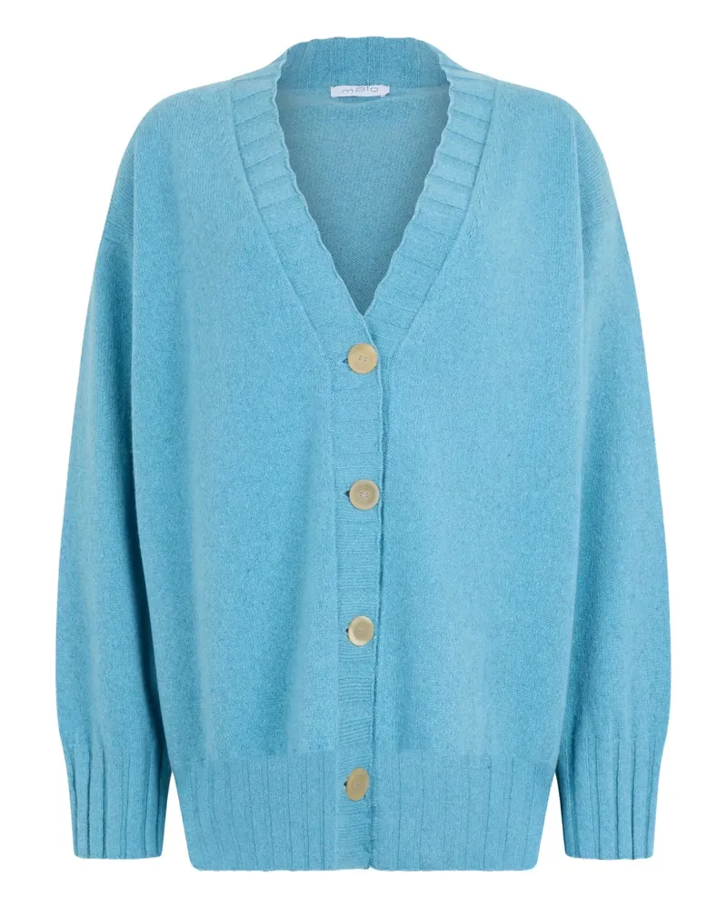 Malo button V-neck cardigan - Blau Blau