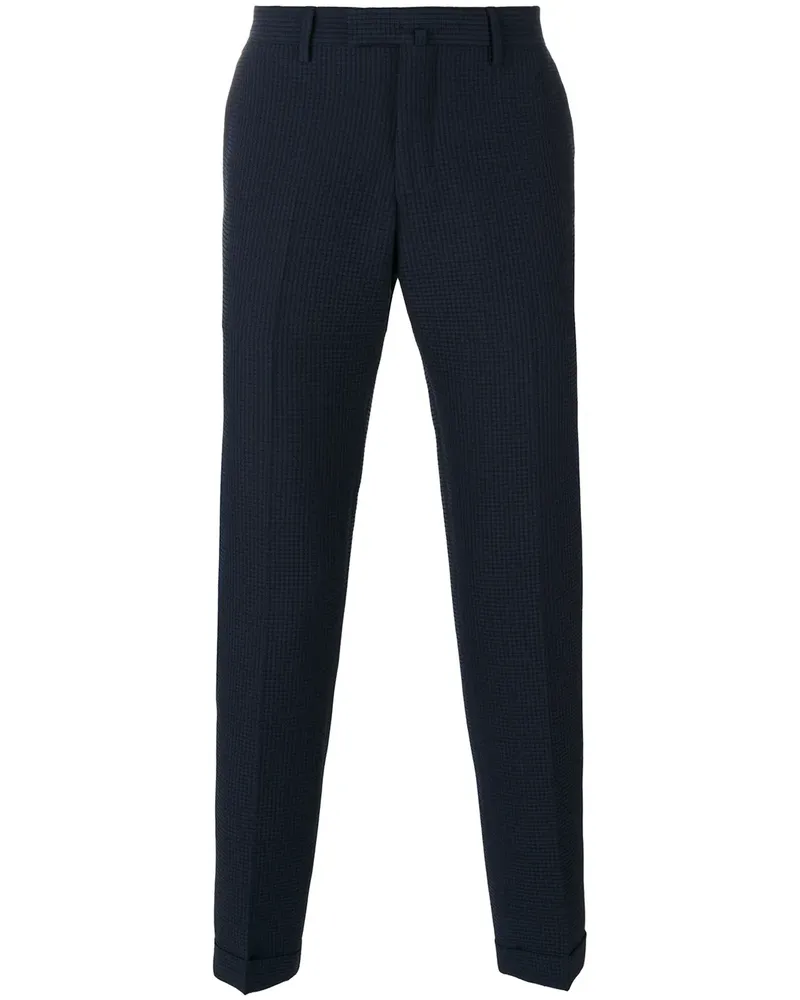 Briglia 1949 Klassische Hose mit Karomuster - Blau Blau