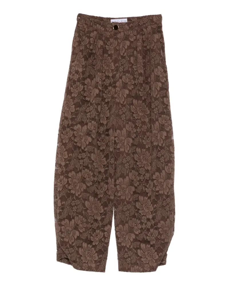 Rowen Rose floral-print trousers - Braun Braun