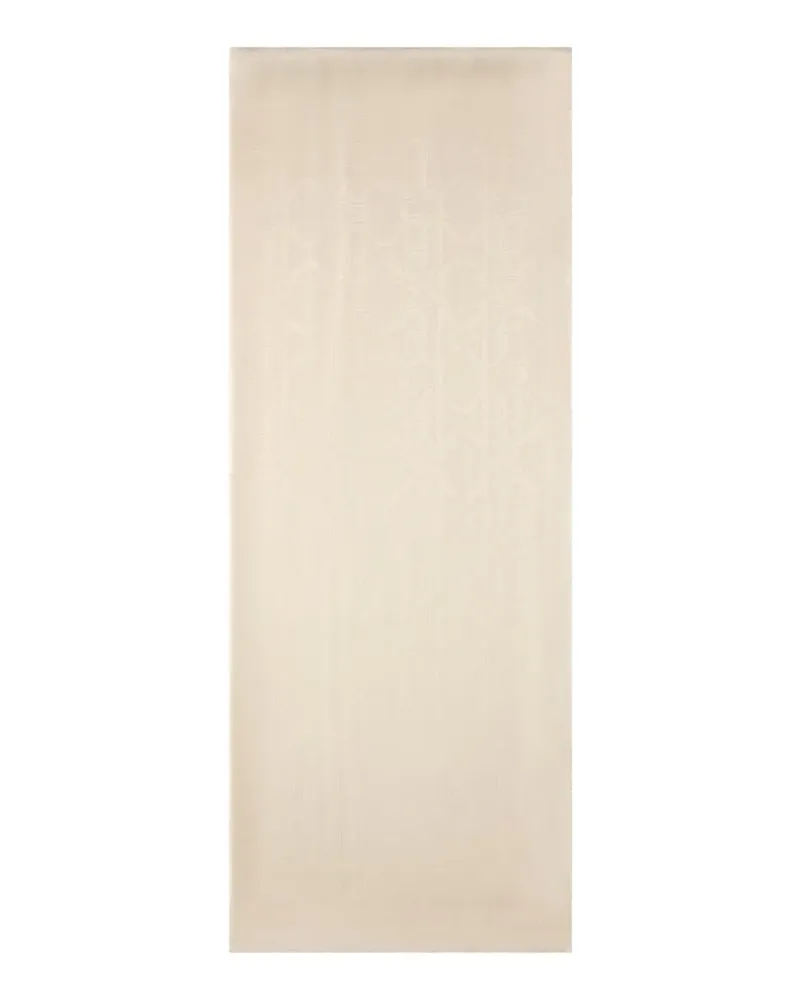 Roberto Cavalli Jacquard-Schal mit Monogrammmuster - Nude Nude
