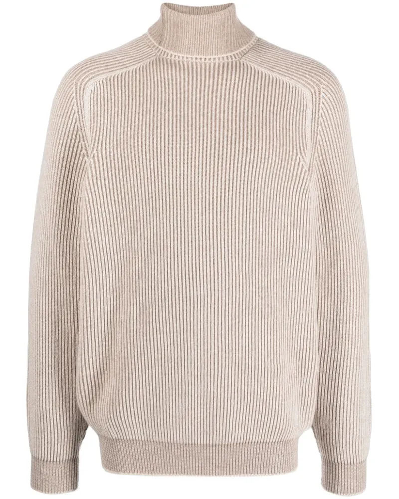 SEASE Kaschmirpullover mit Rollkragen Nude