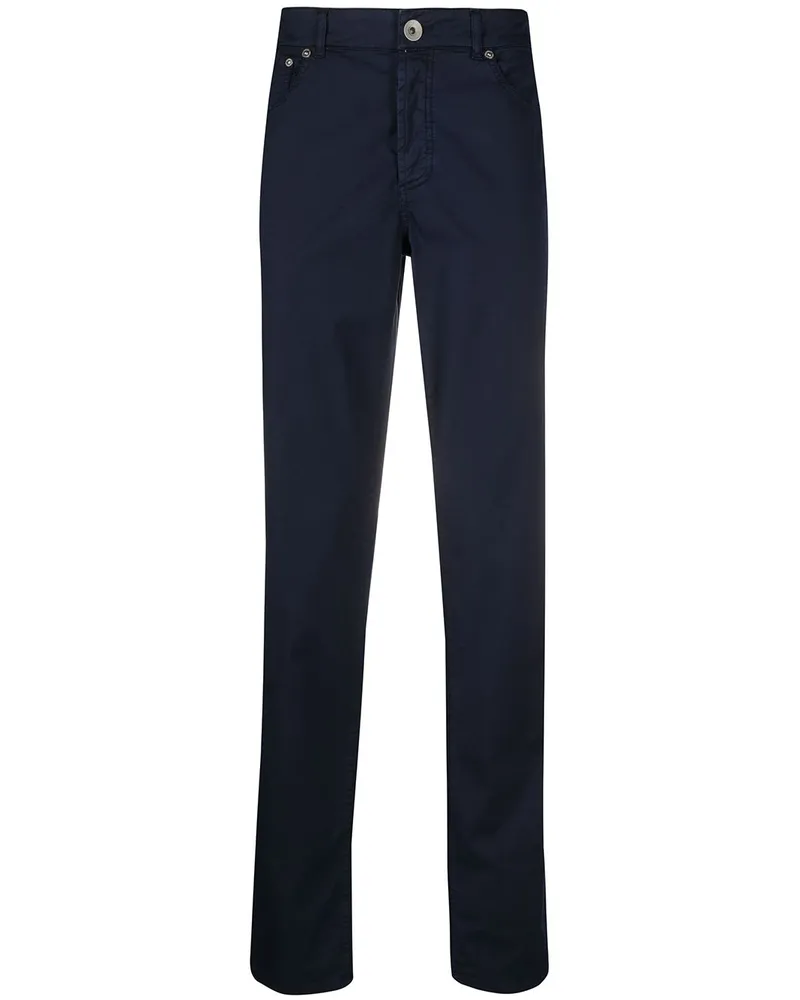 Brunello Cucinelli Chino mit geradem Bein - Blau Blau