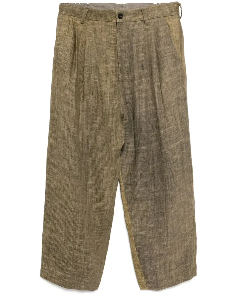 Ziggy Chen Hose aus Leinen - Grün Grün