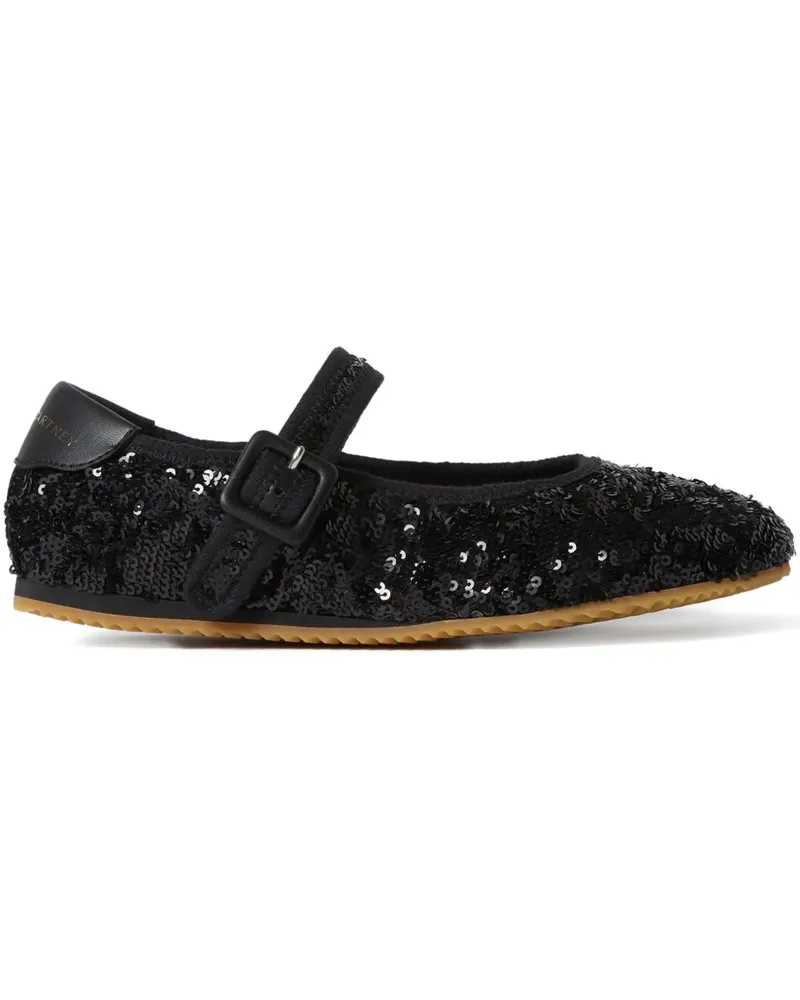 Stella McCartney Ballerinas mit Pailletten - Schwarz Schwarz