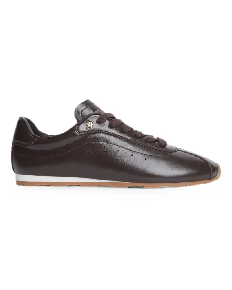 Tommy Hilfiger monogram leather sneakers - Braun Braun