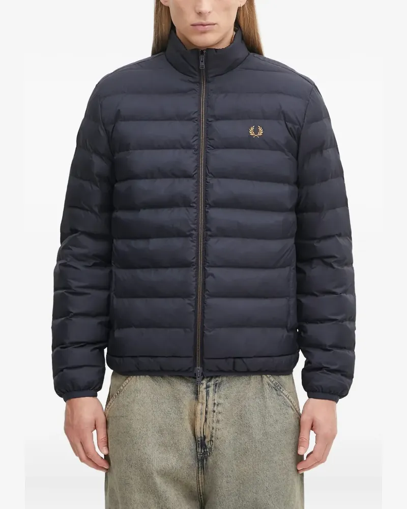 Fred Perry logo-embroidered padded jacket - Blau Blau