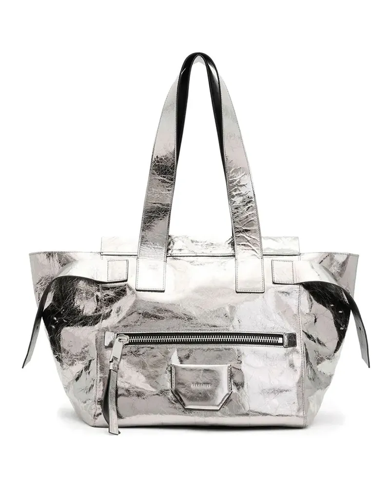 AllSaints Perez Tote Bag - Silber Silber