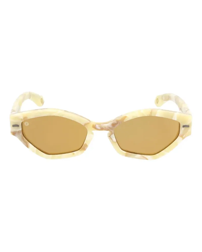 Kyme Eli Sonnenbrille mit geometrischem Gestell - Nude Nude