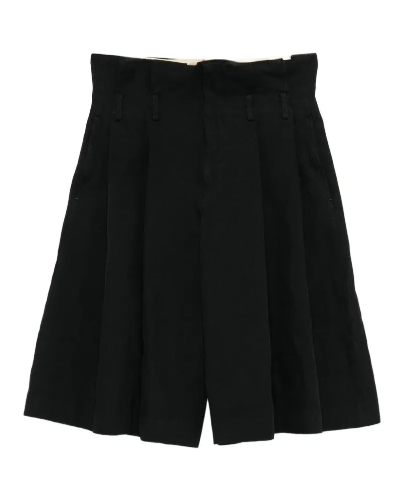 Comme des Garçons Weite Shorts mit Bundfalten - Schwarz Schwarz
