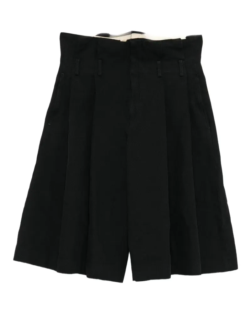 Comme des Garçons pleated wide-leg shorts - Schwarz Schwarz