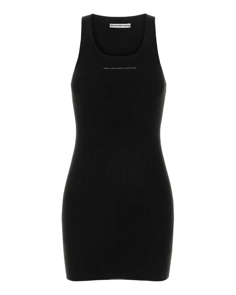 Alexander Wang logo-print mini dress - Schwarz Schwarz