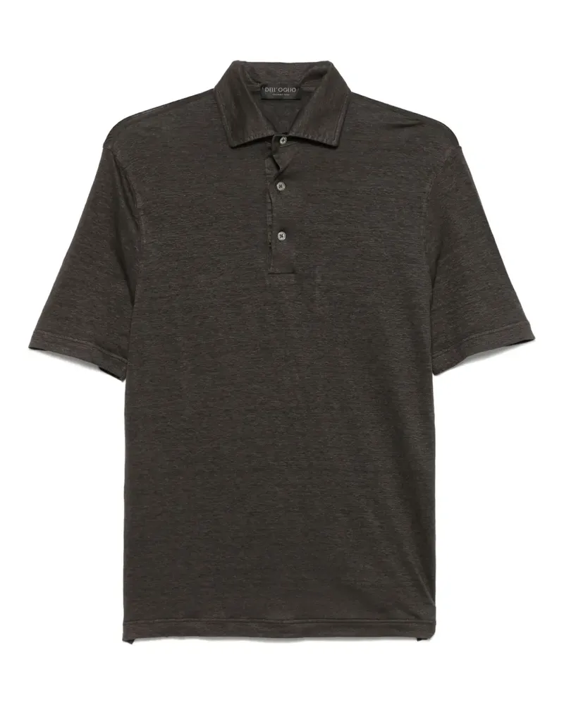 Dell'oglio Poloshirt aus Leinen - Braun Braun