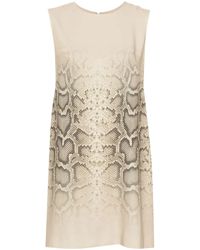 Ermanno Scervino Cady-Minikleid mit Schlangen-Print Nude