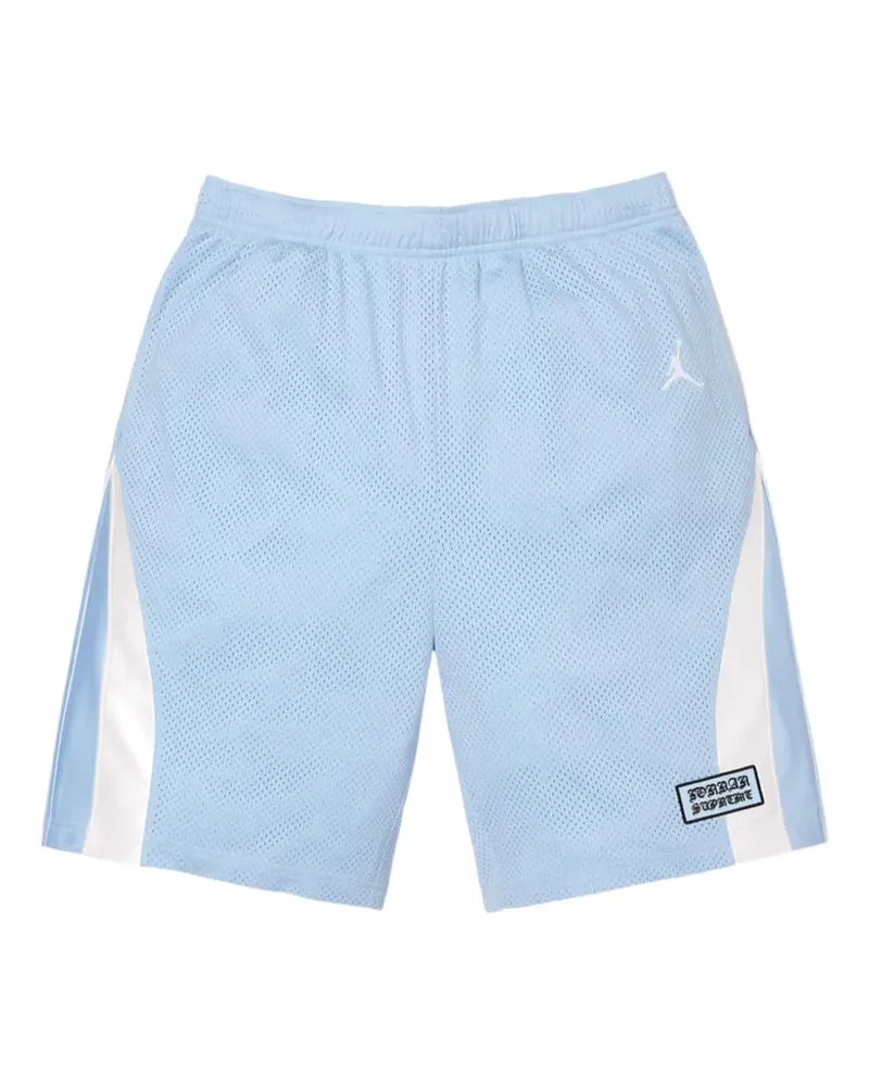 Supreme Being logo-patch track shorts - Blau Blau