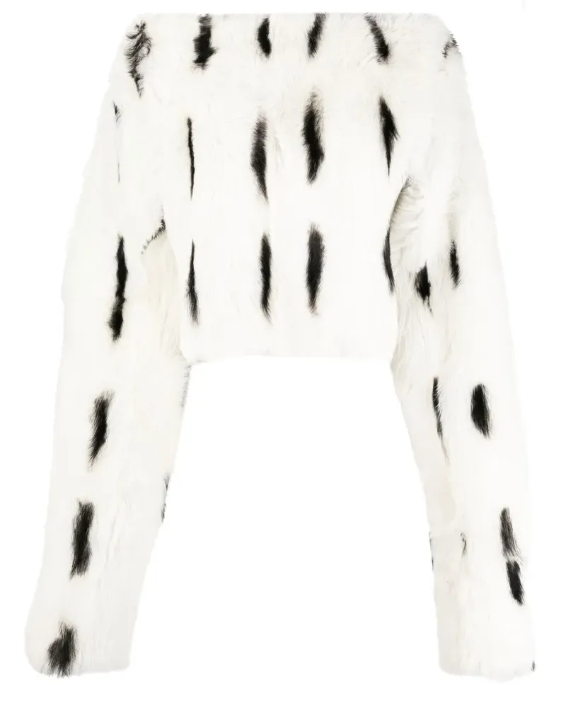 Balmain Shearling-Oberteil - Weiß Weiß