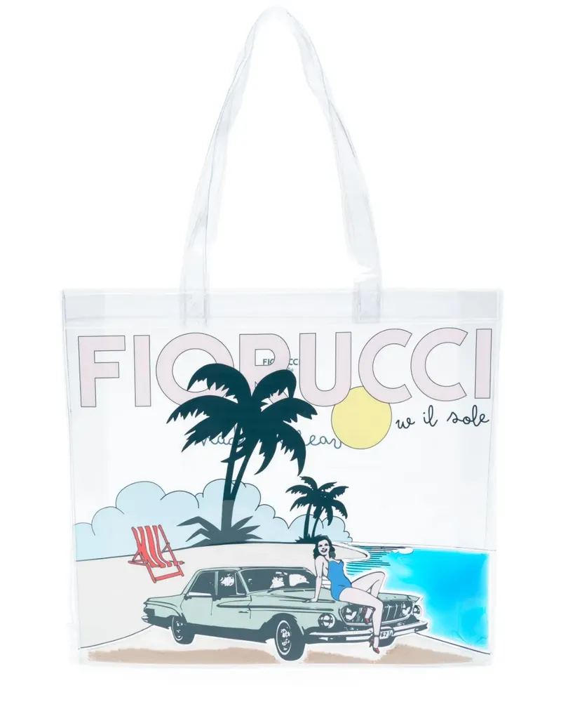 Fiorucci Handtasche mit Logo-Print - Weiß Weiß
