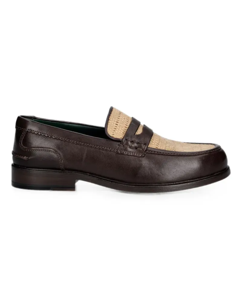 Clarks woven-panel penny loafers - Braun Braun