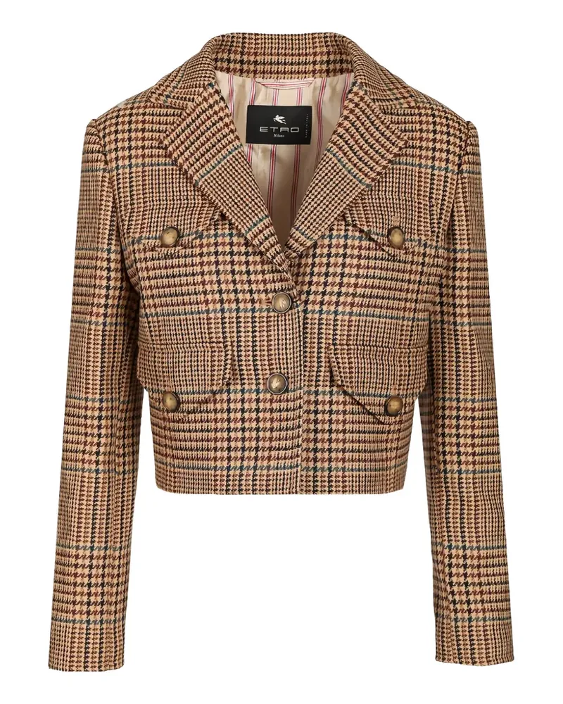 Etro Jacke mit Karomuster - Nude Nude