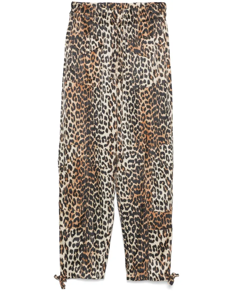 Ganni Hose mit Leoparden-Print - Braun Braun