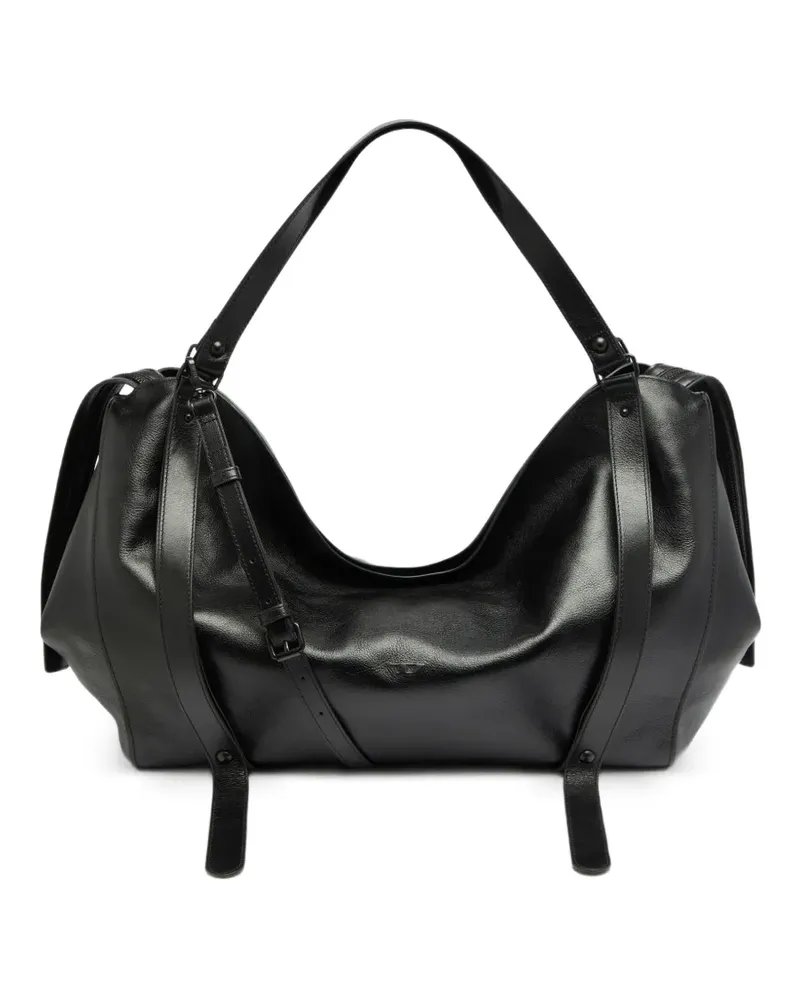Diesel D-One Reisetasche aus Leder - Schwarz Schwarz